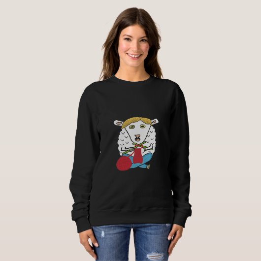 Funny Knitting Sheep Sweatshirt (Vorne ganz)