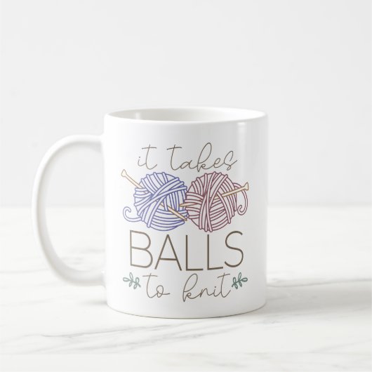 Funny Knitting Slogan Kaffeetasse (Links)