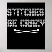 Funny Knitting Stitches Design Poster (Vorne)