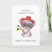 Funny Koala Animal Pun Father's Day Card Karte (Vorderseite)