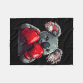 Funny Koala Bär im Ring mit Boxhandschuhen Co Fleecedecke (Vorderseite (Horizontal))