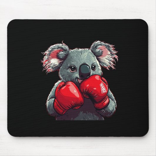Funny Koala Bär im Ring mit Boxhandschuhen Co Mousepad (Vorne)