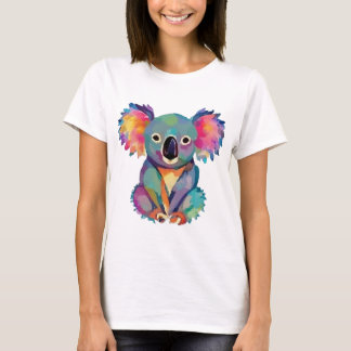 Funny Koala Bär im Stil der Wasserfarbe T-Shirt