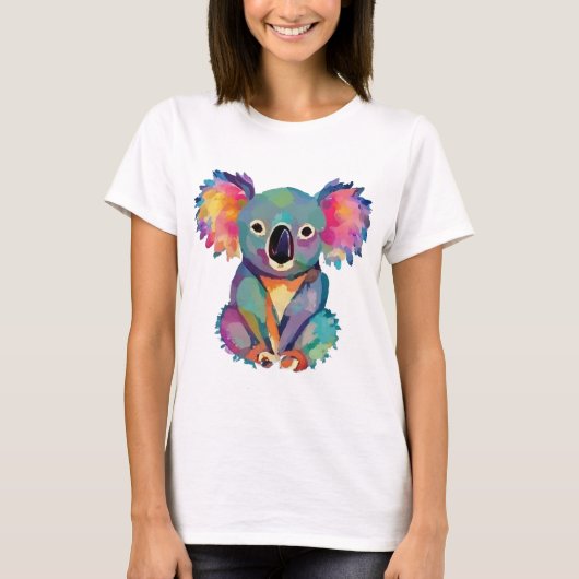 Funny Koala Bär im Stil der Wasserfarbe T-Shirt (Vorderseite)