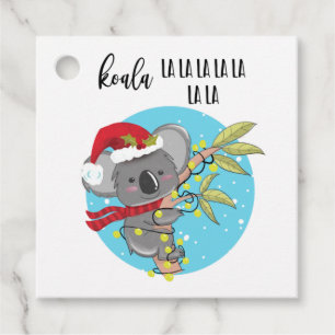 Funny Koala Christmas card fa la Australia Geschenkanhänger