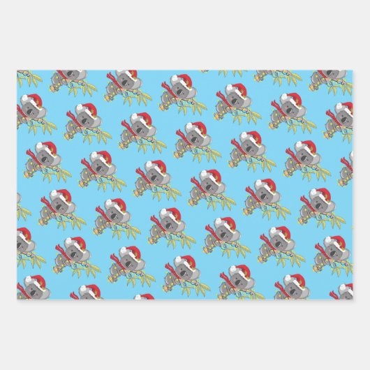 Funny Koala Christmas card fa la Australia Geschenkpapier Set (Vorderseite 2)