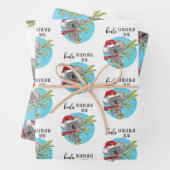 Funny Koala Christmas card fa la Australia Geschenkpapier Set (Beispiel)