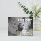 Funny Koala koalifications meme Postkarte (Stehend Vorderseite)