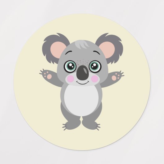 Funny Koalas Etiketten (Design 1)