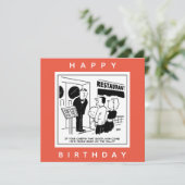 Funny Koch Cartoon - Ist der Koch sehr bekannt? Karte (Stehend Vorderseite)