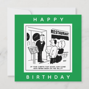 Funny Koch Cartoon - Ist der Koch sehr bekannt? Karte