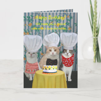 Funny Koch Cats Geburtstag Karte