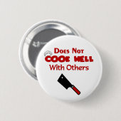 Funny Koch Geschenke Button (Vorne & Hinten)