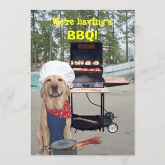 Funny Koch Hund GRILLEN Einladung