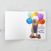 Funny Koch Hund/Labrador Geburtstag Karte (Innenseite)