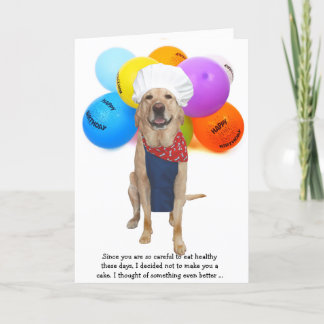 Funny Koch Hund/Labrador Geburtstag Karte