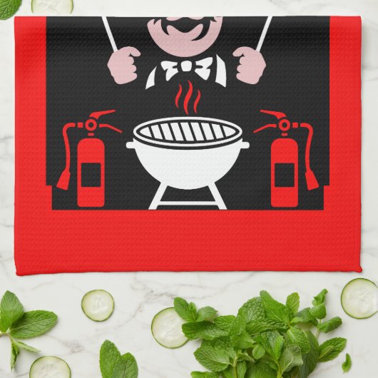 Funny Koch Hurdy Gurdy Geschirrtuch (Gefaltet)