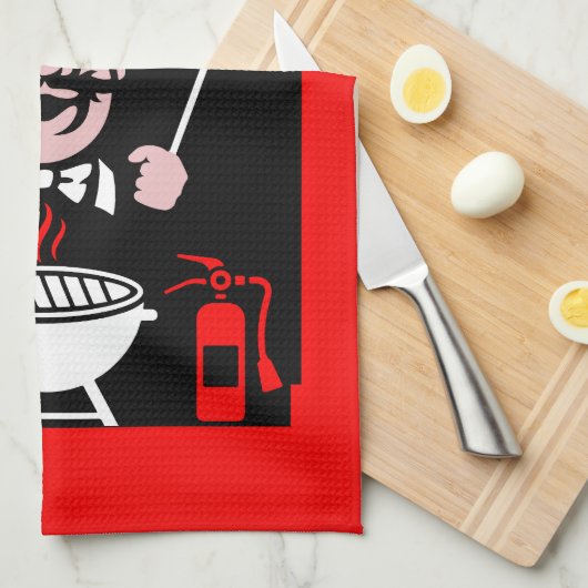 Funny Koch Hurdy Gurdy Geschirrtuch (Viertel Falte)