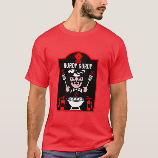 Funny Koch Hurdy Gurdy T-Shirt (Vorderseite)