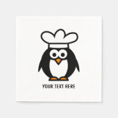 Funny Koch kochen Pinguin Papier Party Servietten (Vorderseite)
