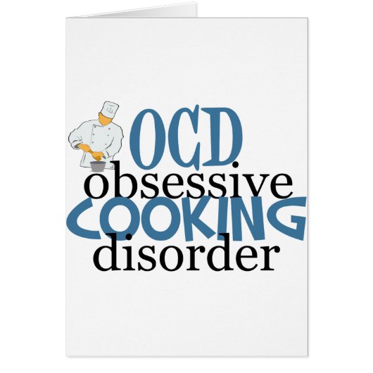 Funny Koch Obsessive Cooking Disease Card (Vorne)