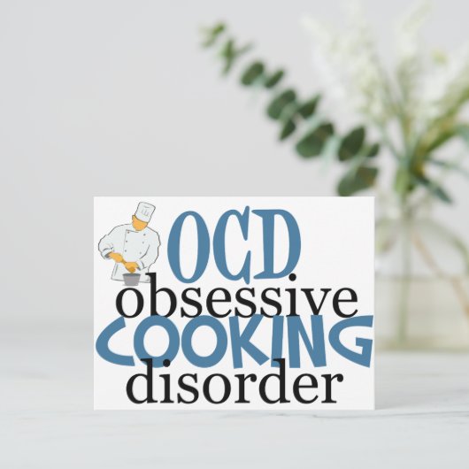 Funny Koch Postkarte (Stehend Vorderseite)