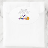 Funny Koch Pun Bone Appetit Halloween Candy Ovaler Aufkleber (Tasche)