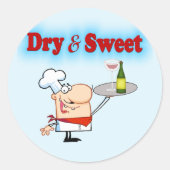 Funny Koch Runder Aufkleber (Vorderseite)