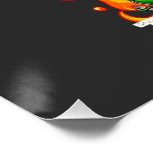 Funny Koch Skelett mit Sauce im Feuer Poster (Ecke)