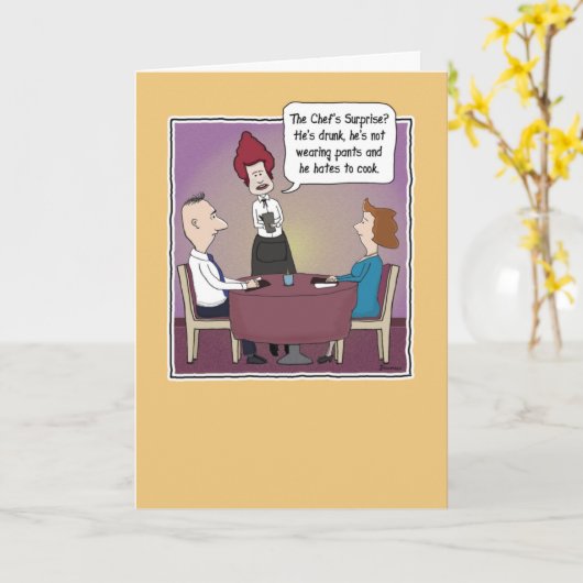 Funny Koch Überraschung Geburtstag Karte (Gelbe Blume)