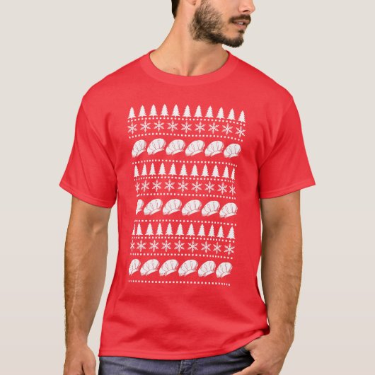 Funny Koch Ugly Christmas Jumper Print T-Shirt (Vorderseite)