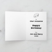 Funny Koch und Cook Sprichwort Happy Birthday Karte (Innenseite)