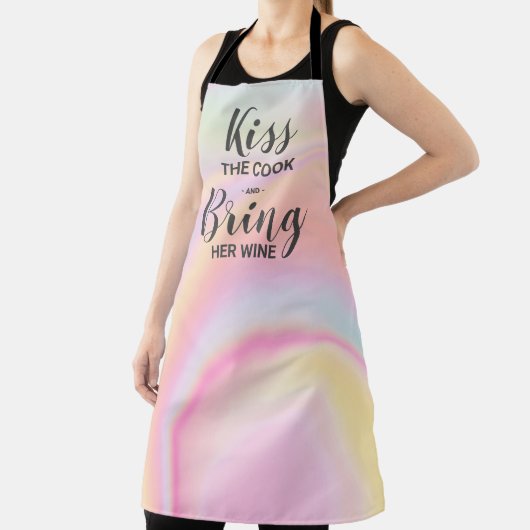 Funny Koch zitieren Regenbogen pastellfarben Marmo Schürze (InSitu)