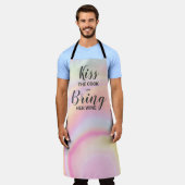 Funny Koch zitieren Regenbogen pastellfarben Marmo Schürze (Getragen)