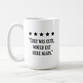 Funny Köche Five Star Review Kaffeetasse (Links)