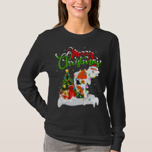 Funny Koi Fish Lover Xmas Lighting Koi Weihnachten T-Shirt