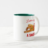Funny Kokett Gingerbread Mann Weihnachts-Tasse Zweifarbige Tasse (VorderseiteRechts)