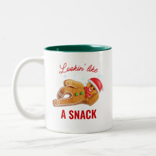 Funny Kokett Gingerbread Mann Weihnachts-Tasse Zweifarbige Tasse