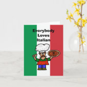 Funny Kokett Liebe Italienische Karte (Gelbe Blume)