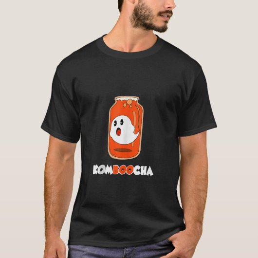 Funny Kombucha Tea Halloween Pun Ghost Boo Drink M T-Shirt (Vorderseite)