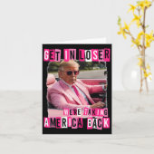 Funny komm in Loser, wir bringen Amerika zurück Karte (Gelbe Blume)