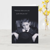 Funny kommt bald gut für Coworker Boy im Anzug Karte (Gelbe Blume)