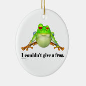 Funny konnte keinen Frosch-Cartoon geben Keramikornament (Rechts)