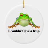 Funny konnte keinen Frosch-Cartoon geben Keramikornament (Hinten)