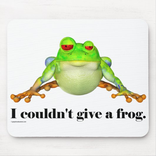 Funny konnte keinen Frosch-Cartoon geben Mousepad (Vorne)