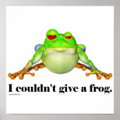 Funny konnte keinen Frosch-Cartoon geben Poster (Vorne)