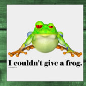 Funny konnte keinen Frosch-Cartoon geben Poster