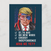 Funny konservativ gegen Biden Miss Me yet Postkarte (Vorderseite)