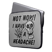 Funny Kopfschmerz Skull Laptop Ärmel Laptopschutzhülle (Vorderseite Links)