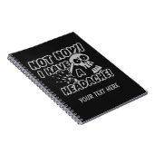Funny Kopfschmerz Skull-Notebooks Notizblock (Rechte Seite)